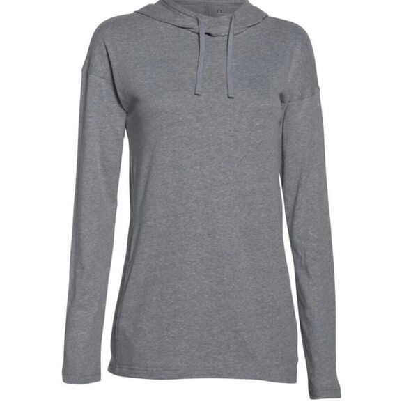 UNDER ARMOUR - L Sz S - NWT Heat Gear Woman's Stadium Hoodie in Graphite - Picture 3 of 16